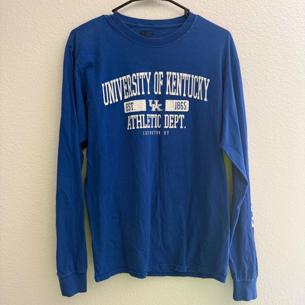 University of Kentucky Wildcats Russell Athletic Long Sleeve T-Shirt Mens Medium